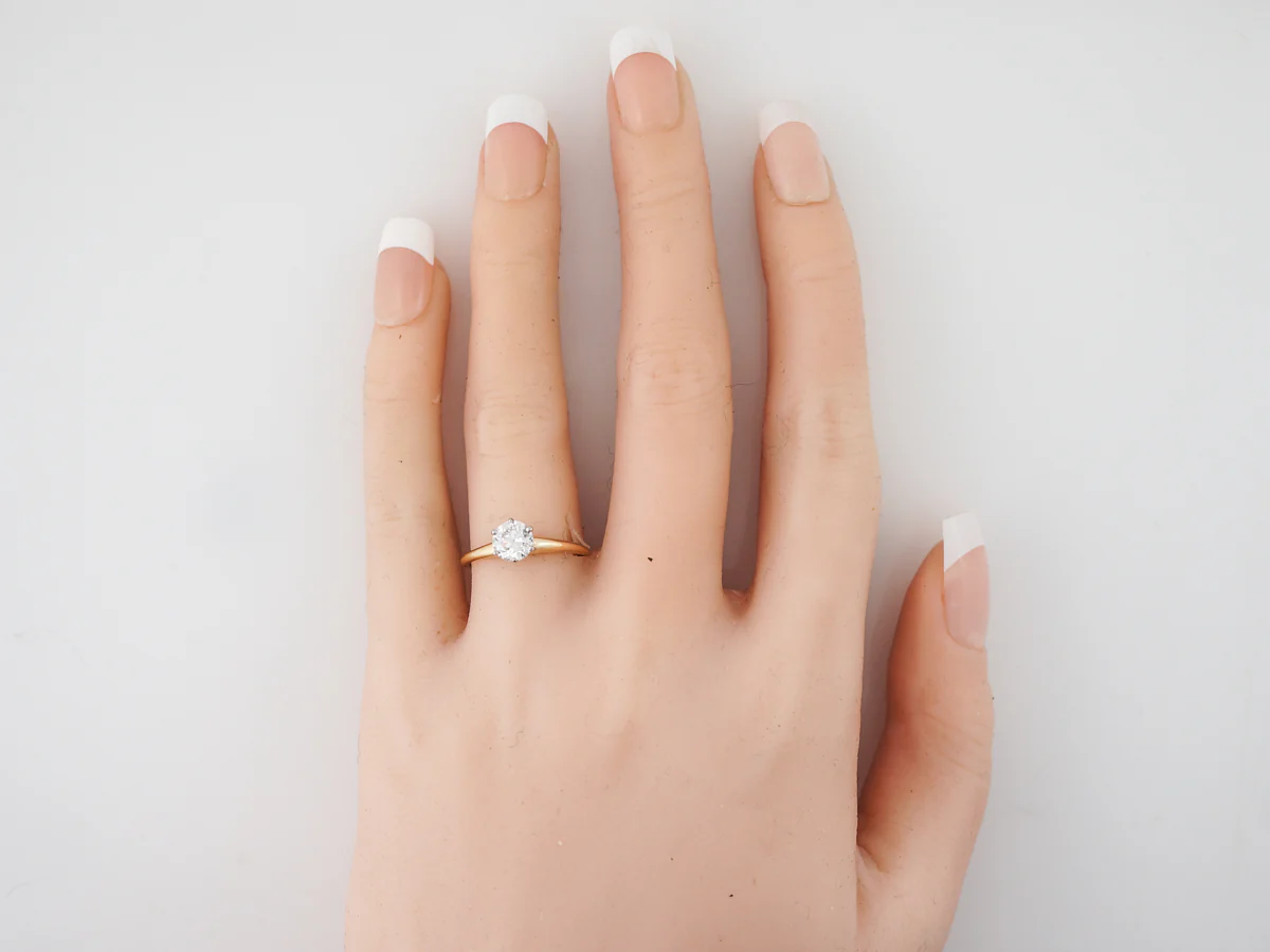 Vintage Tiffany & Co Diamond Solitaire Engagement Ring in Yellow Gold - Image 6