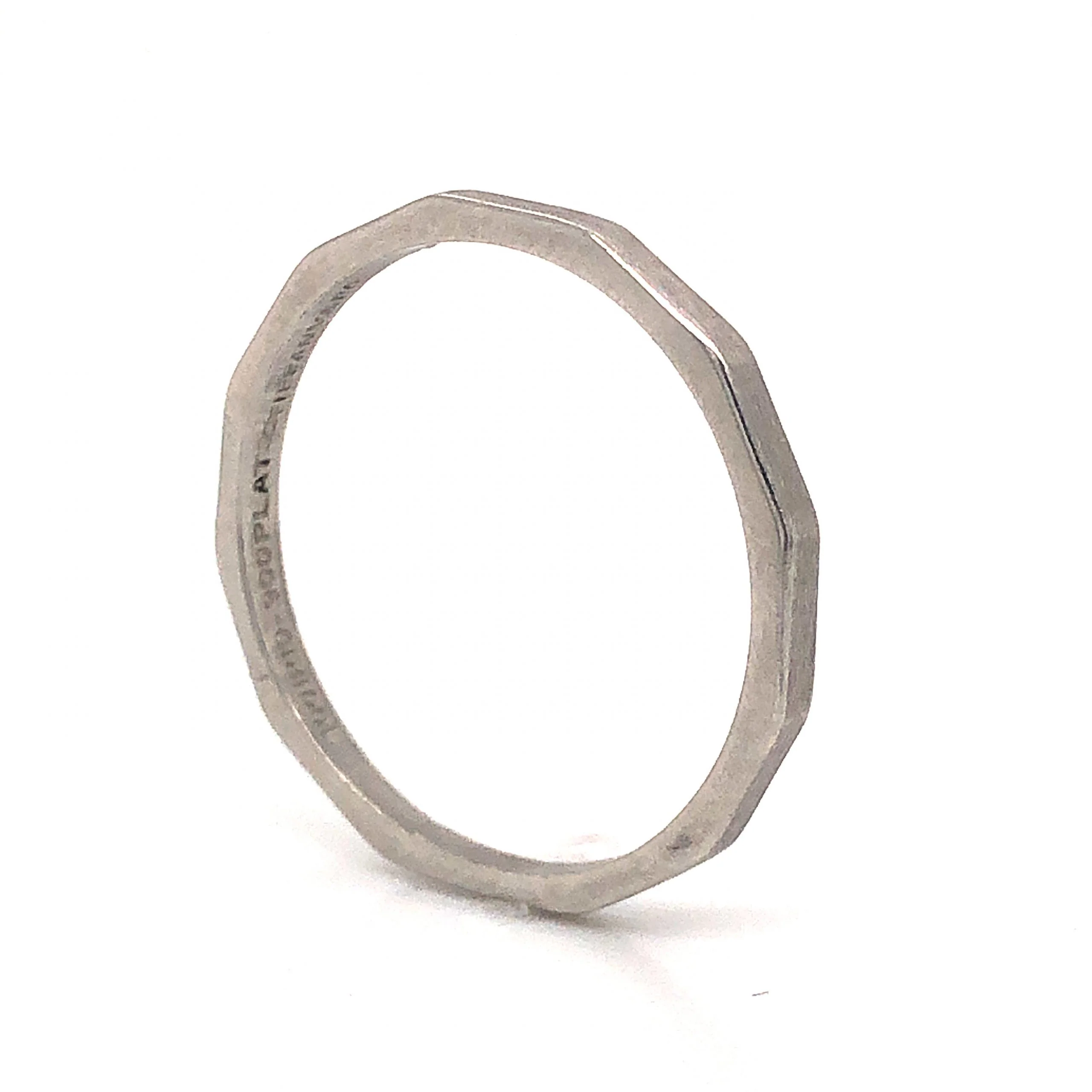 Vintage Tiffany & Co. Geometric Wedding Band in Platinum - Image 3
