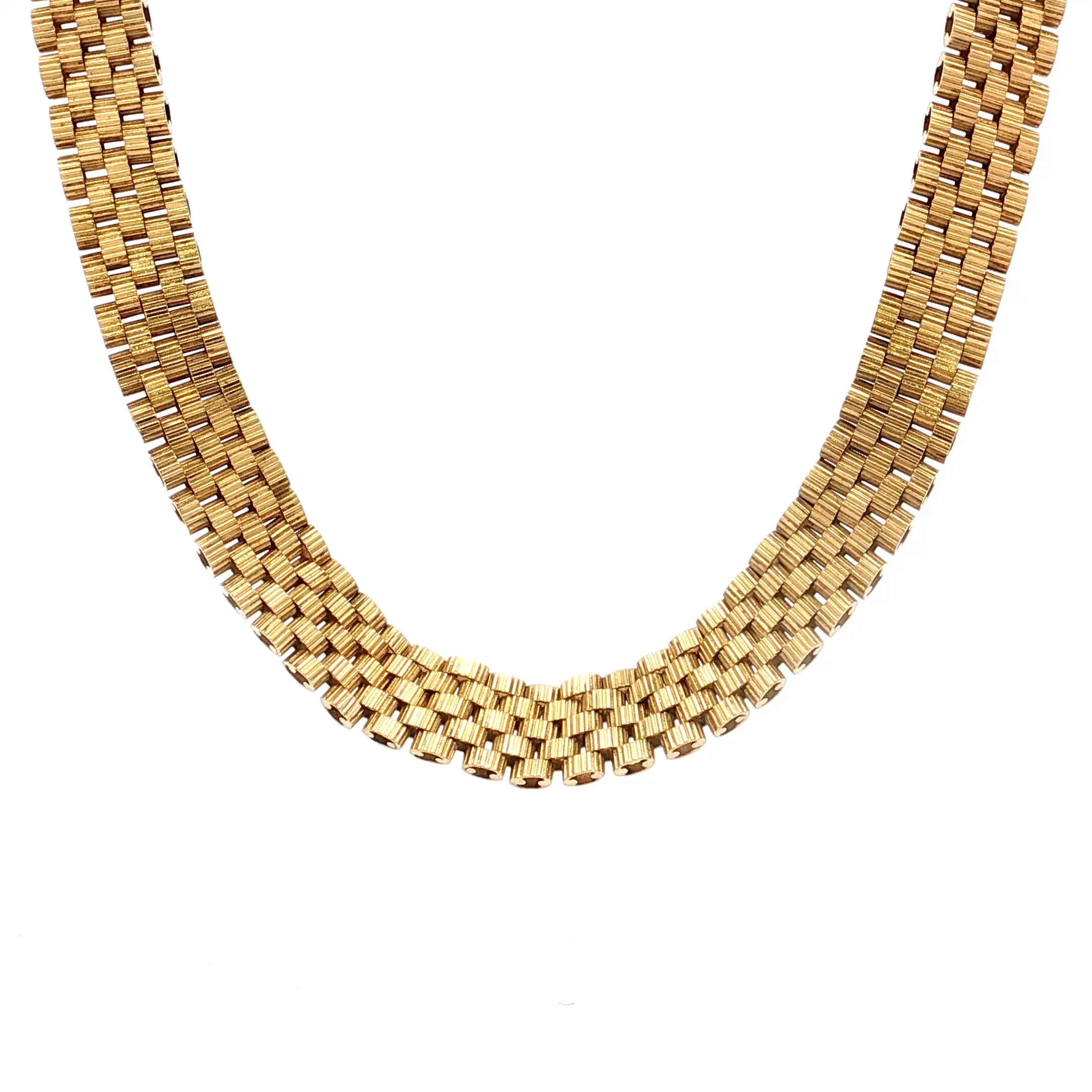Vintage Tiffany & Co Watch Link Collar Necklace in 18k