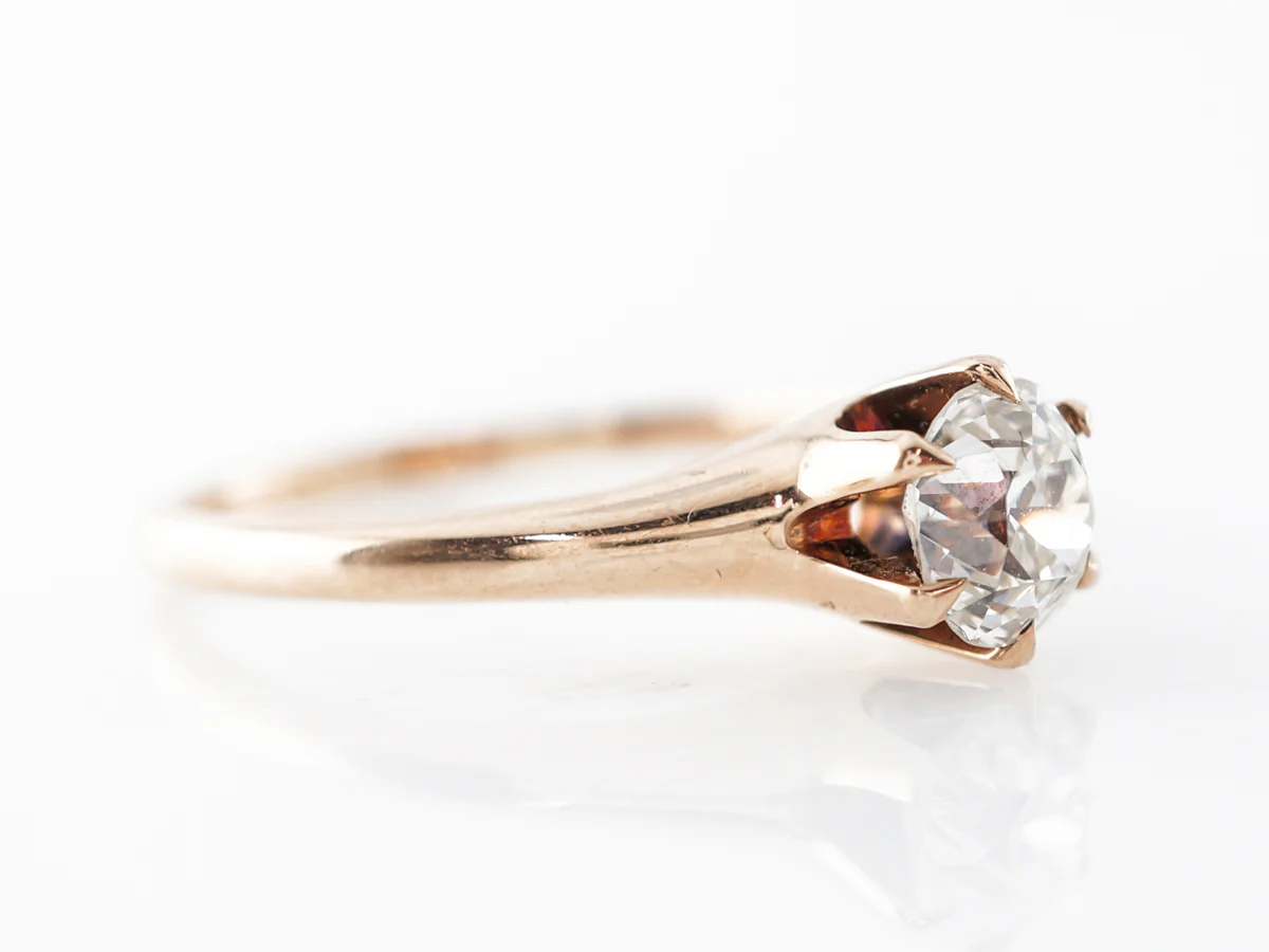 Vintage Victorian 1 Carat Diamond Engagement Ring - Image 3