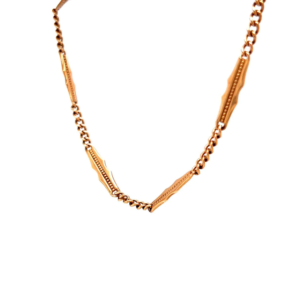Vintage Victorian Chain 22 Inches in 14k Rose Gold - Image 2
