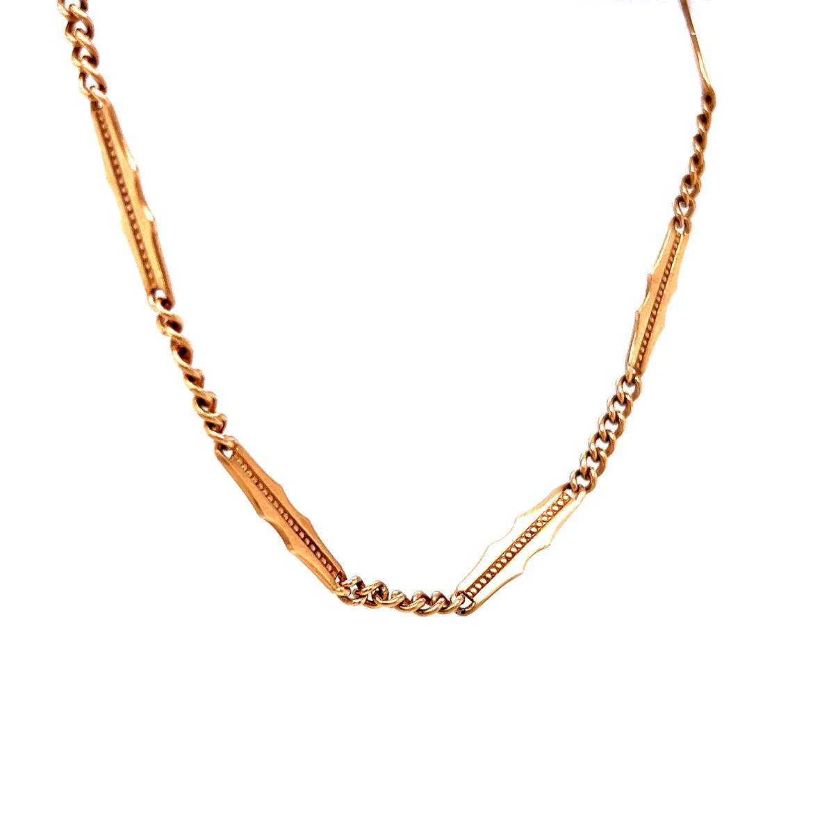 Vintage Victorian Chain 22 Inches in 14k Rose Gold - Image 3