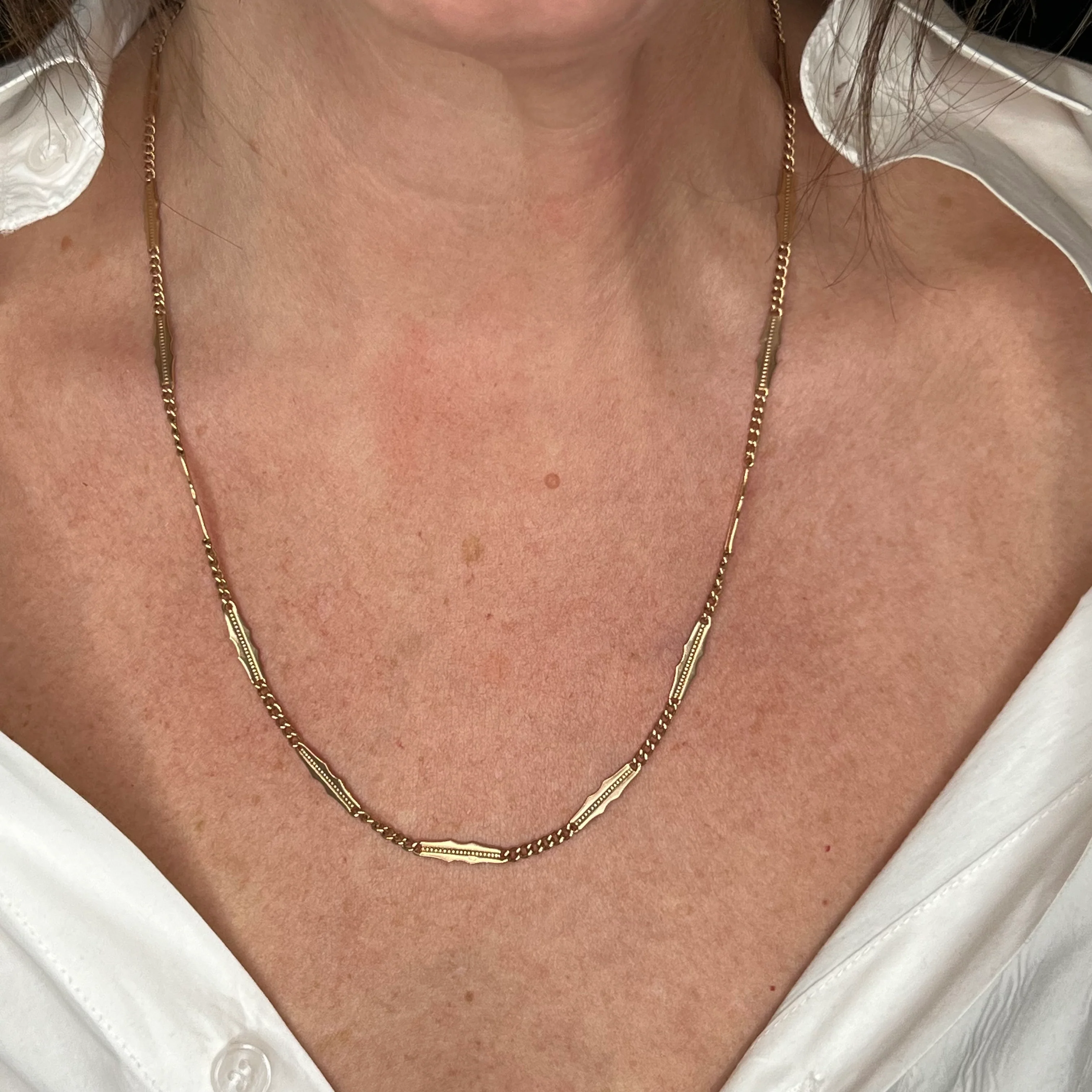 Vintage Victorian Chain 22 Inches in 14k Rose Gold - Image 4