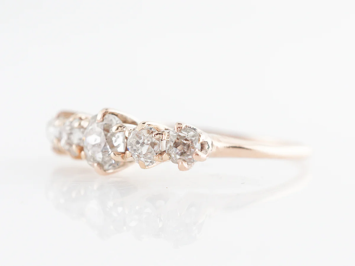 Vintage Victorian Diamond Band in 14K Yellow Gold - Image 2