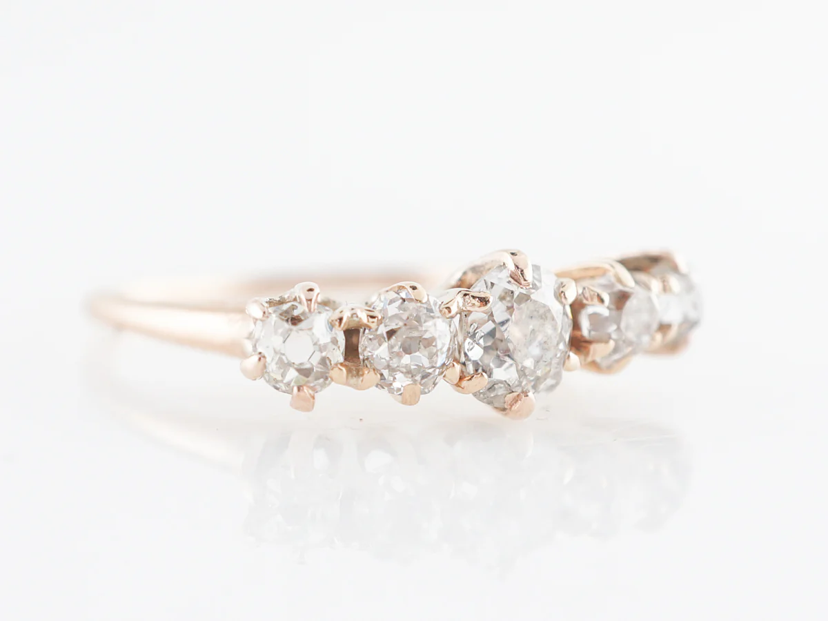 Vintage Victorian Diamond Band in 14K Yellow Gold - Image 3