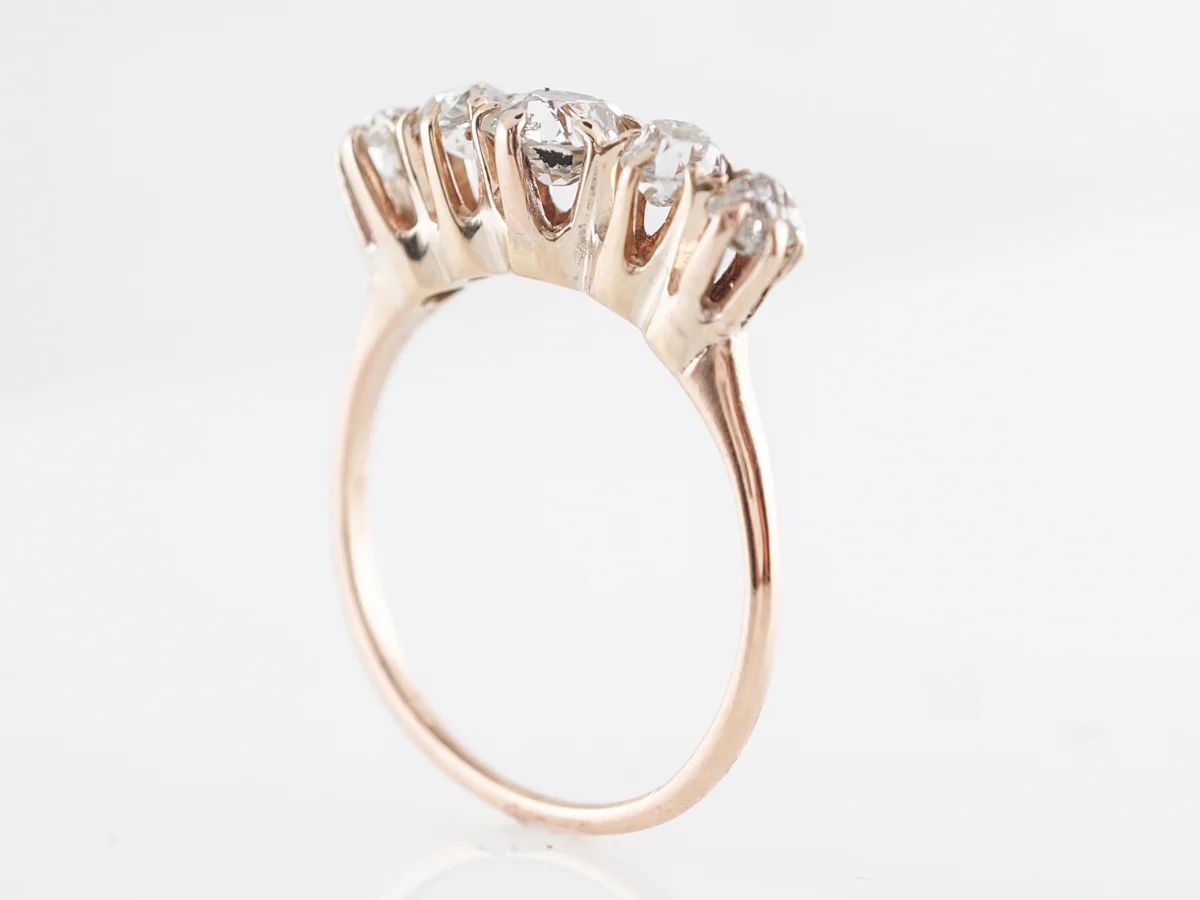 Vintage Victorian Diamond Band in 14K Yellow Gold - Image 4