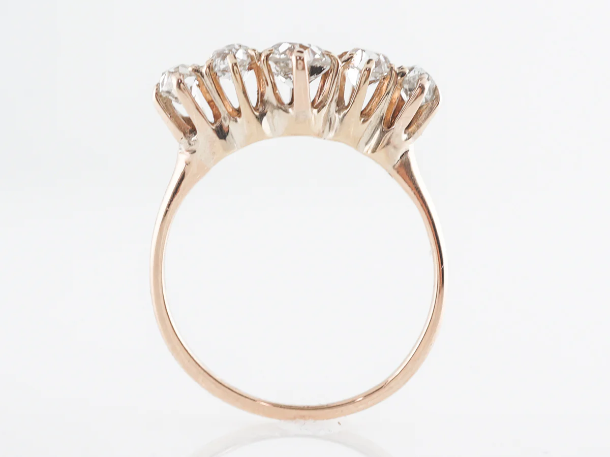 Vintage Victorian Diamond Band in 14K Yellow Gold - Image 5