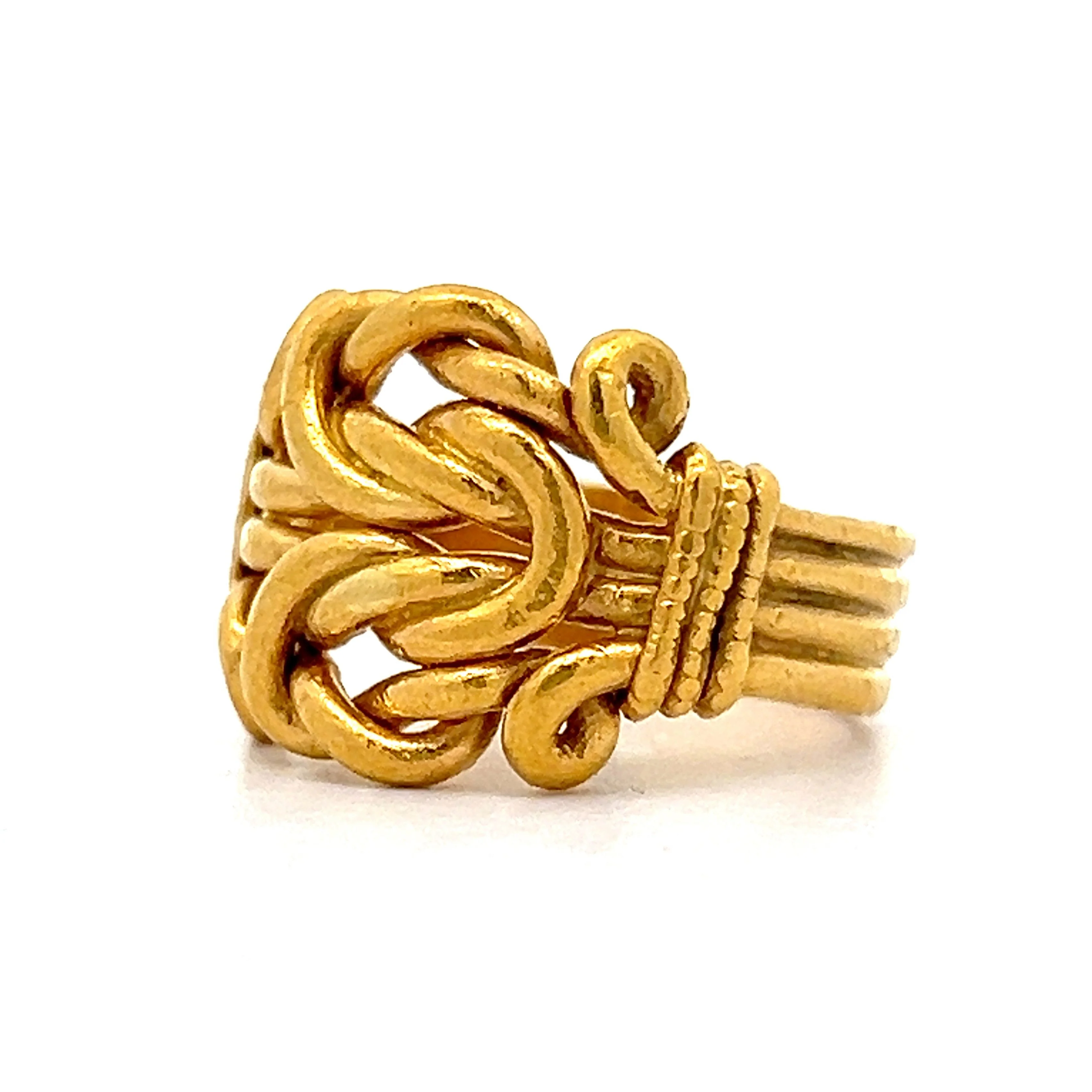 Vintage Victorian Knot Ring  in 24k Yellow Gold - Image 2