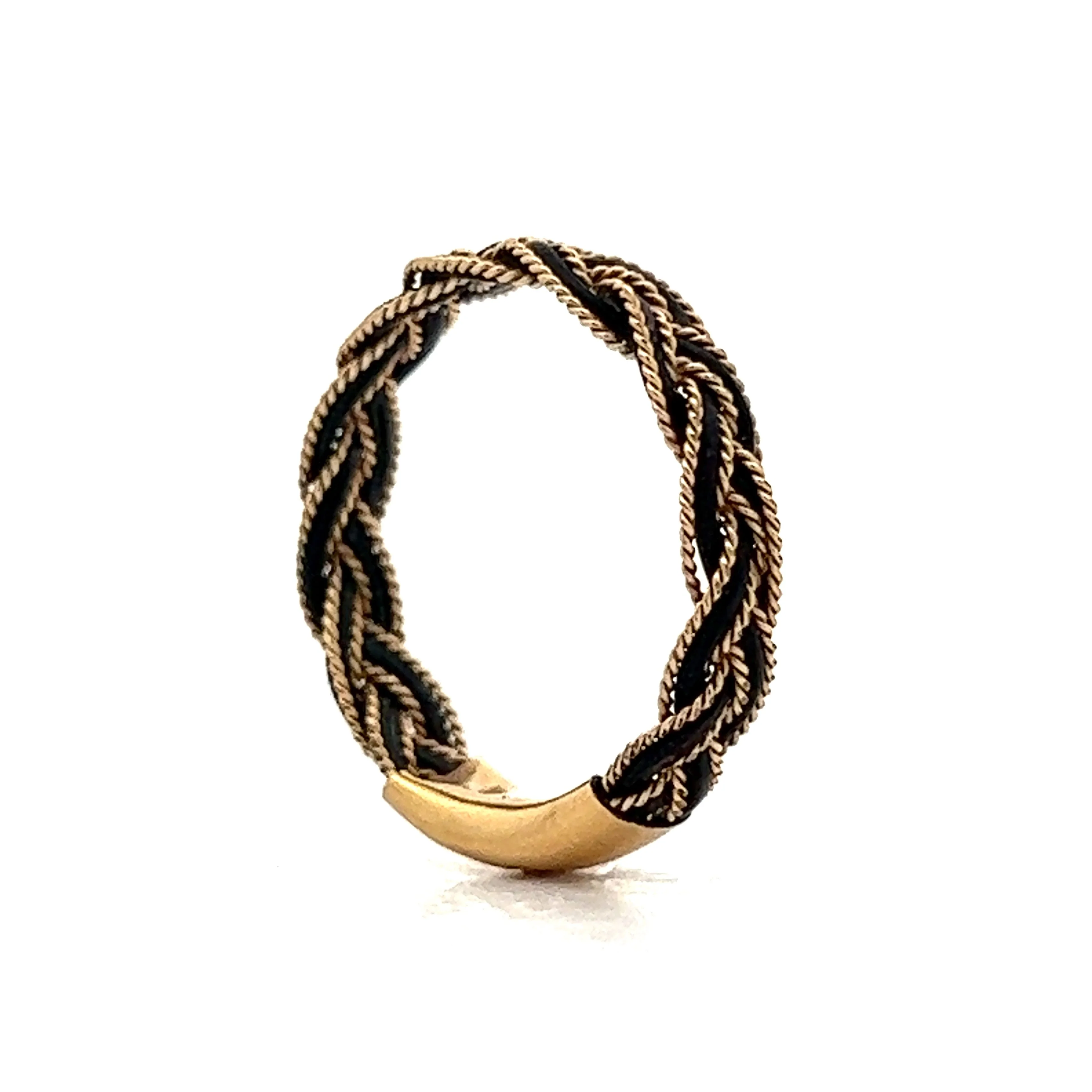 Vintage Victorian Elephant Hair Ring in 14k Yellow Gold - Image 5