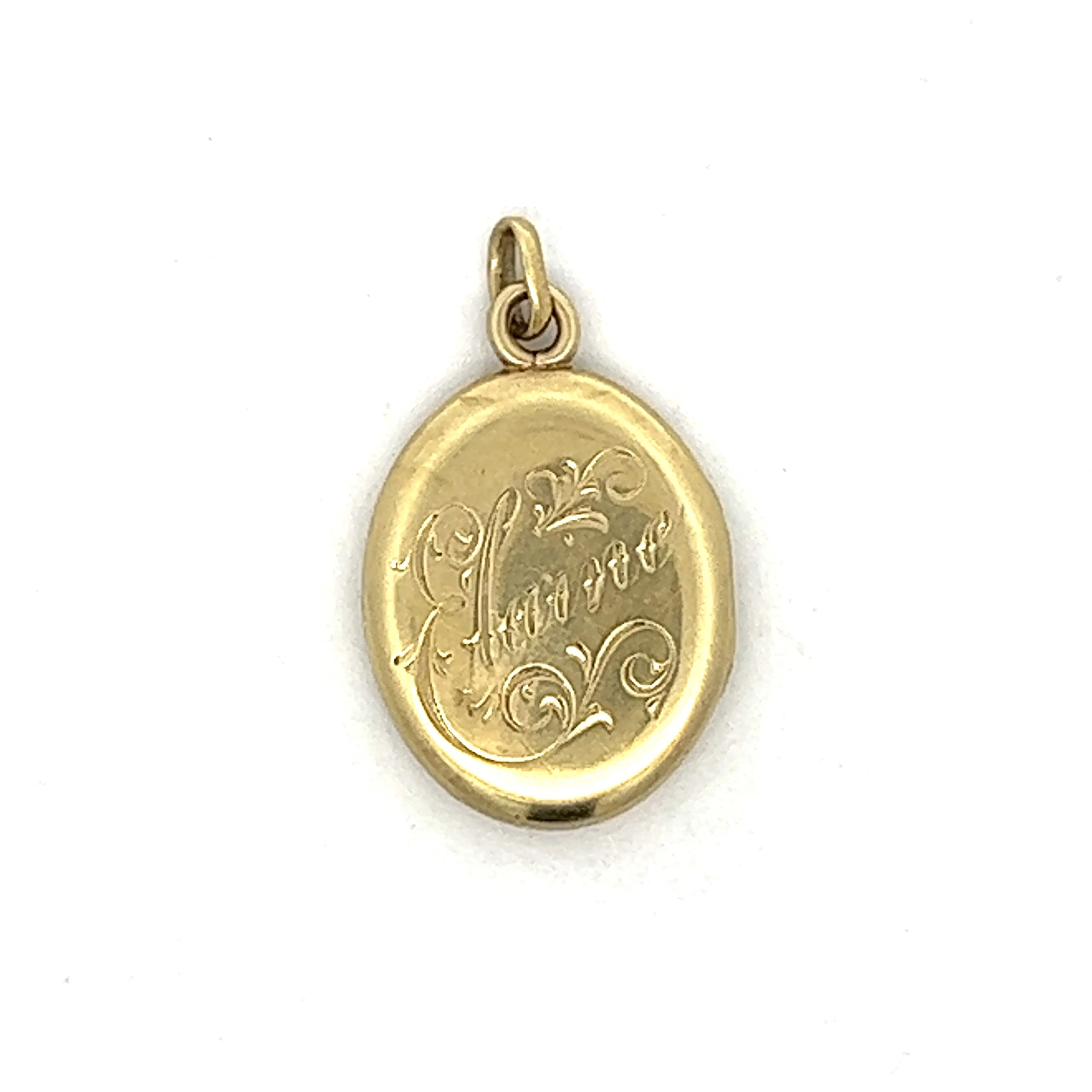 Vintage Victorian Pendant Locket in 14k Yellow Gold - Image 2