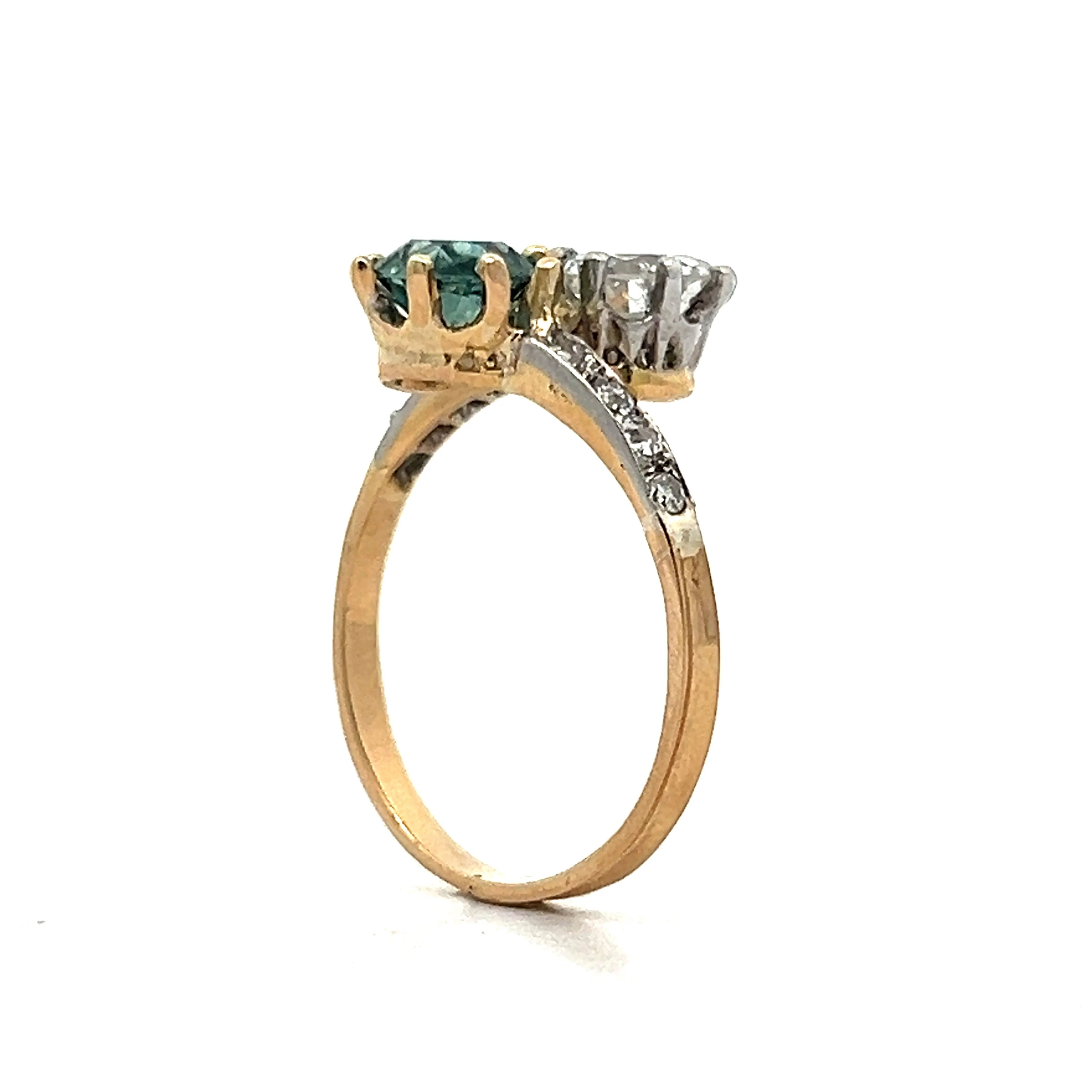 Vintage Victorian Toi Et Moi Engagement Ring in 18k Gold - Image 5