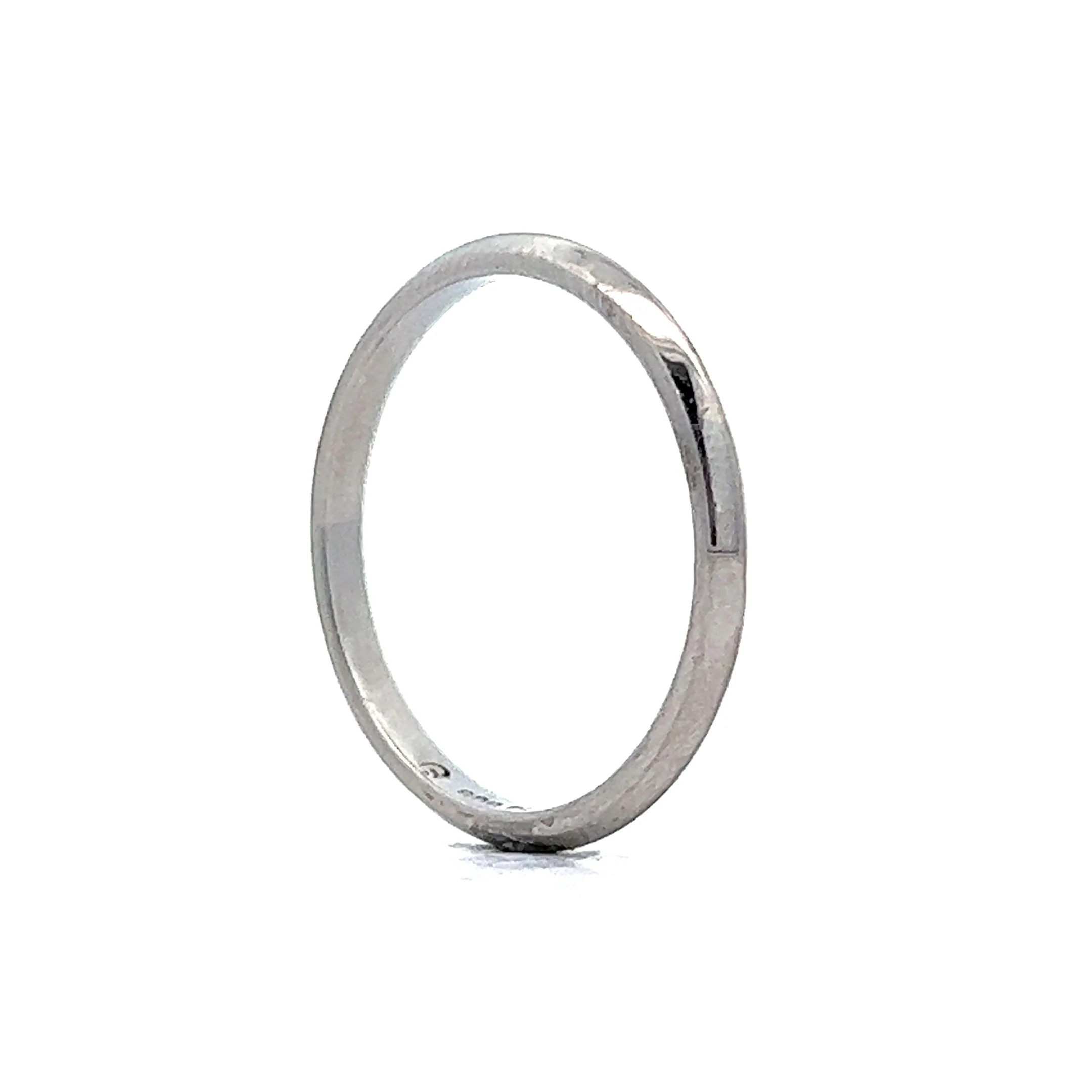 Vintage Wedding Band Mid-Century in Platinum - Image 5
