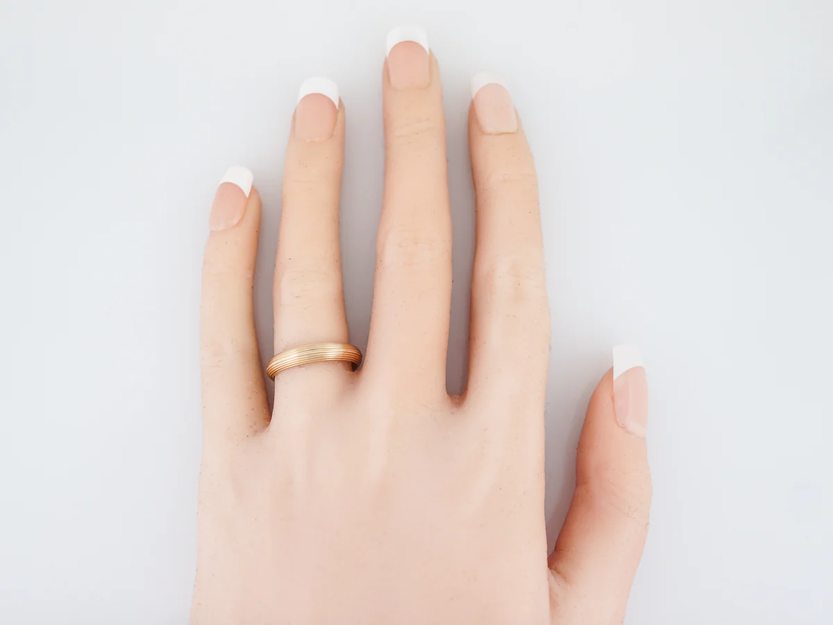 Vintage Wedding Band Mid-Century Ring Guards in 14k Yellow Gold - Image 7