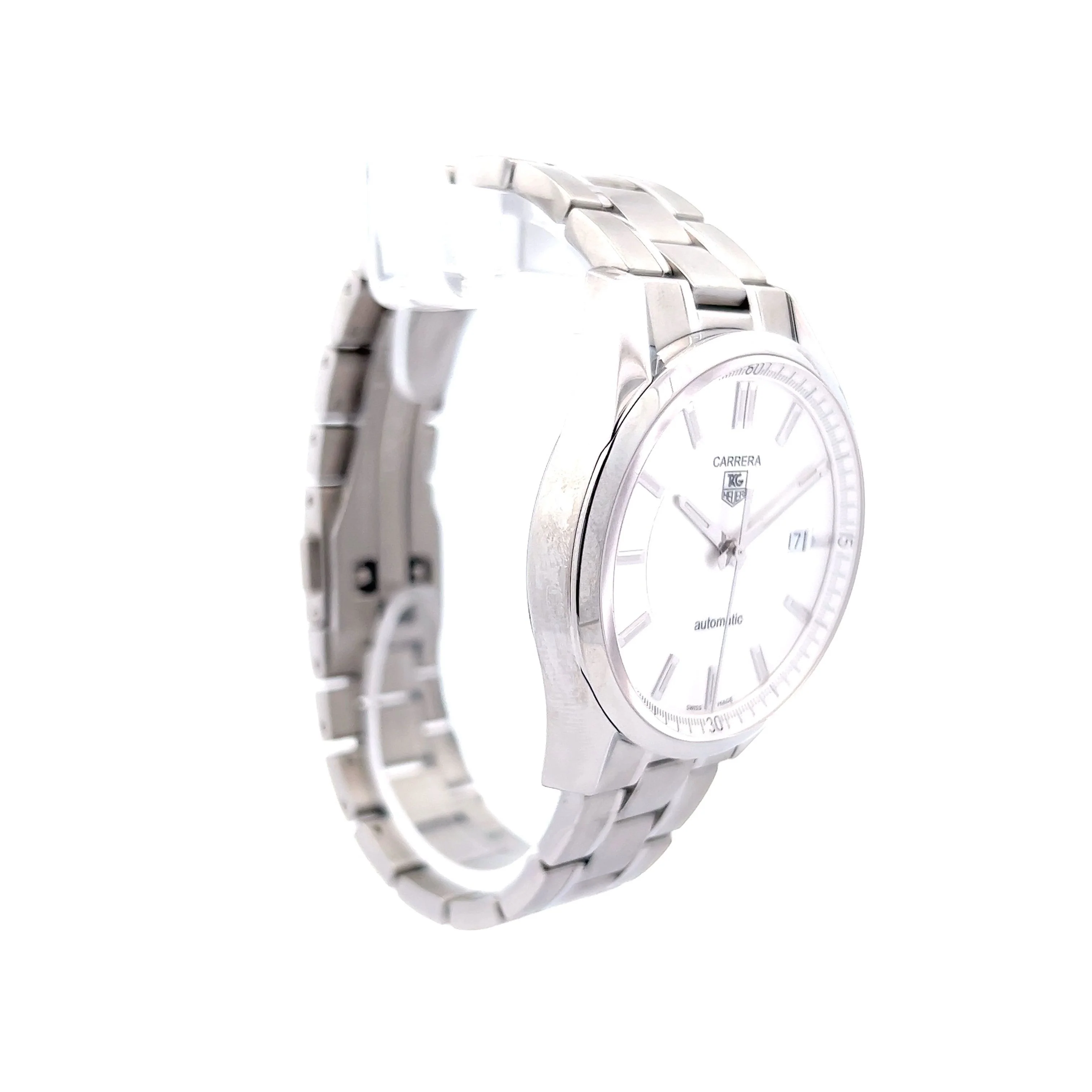 TAG Heuer Carrera Calibre 5 Watch 38mm Dial in Stainless Steel - Image 3