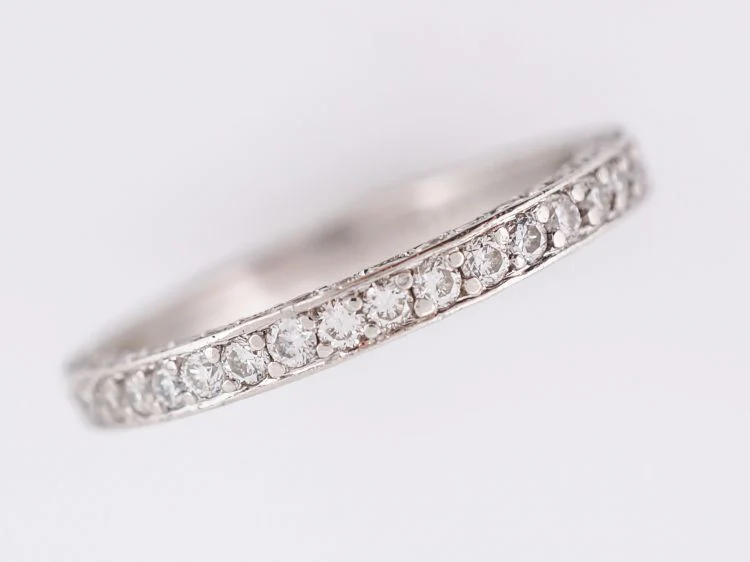 Wedding Band Modern 1.80 Round Brilliant Cut Diamonds in Platinum - Image 2
