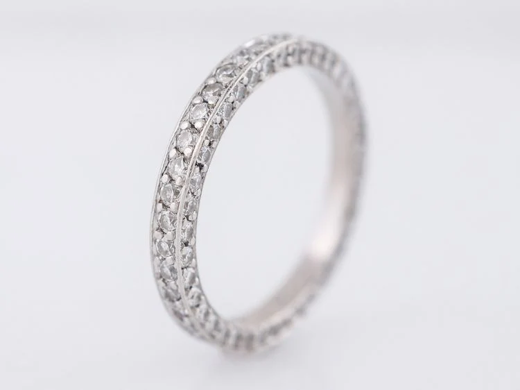 Wedding Band Modern 1.80 Round Brilliant Cut Diamonds in Platinum - Image 3