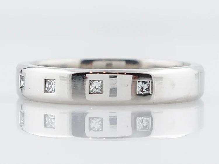 Wedding Band Modern .21 Princess Cut Diamonds in Platinum by Jeff Cooper - Image 2