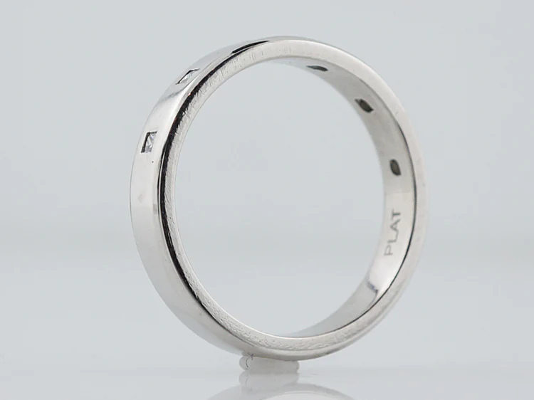 Wedding Band Modern .21 Princess Cut Diamonds in Platinum by Jeff Cooper - Image 4