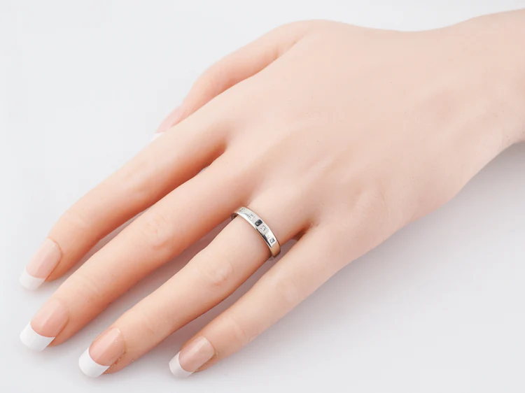 Wedding Band Modern .21 Princess Cut Diamonds in Platinum by Jeff Cooper - Image 8