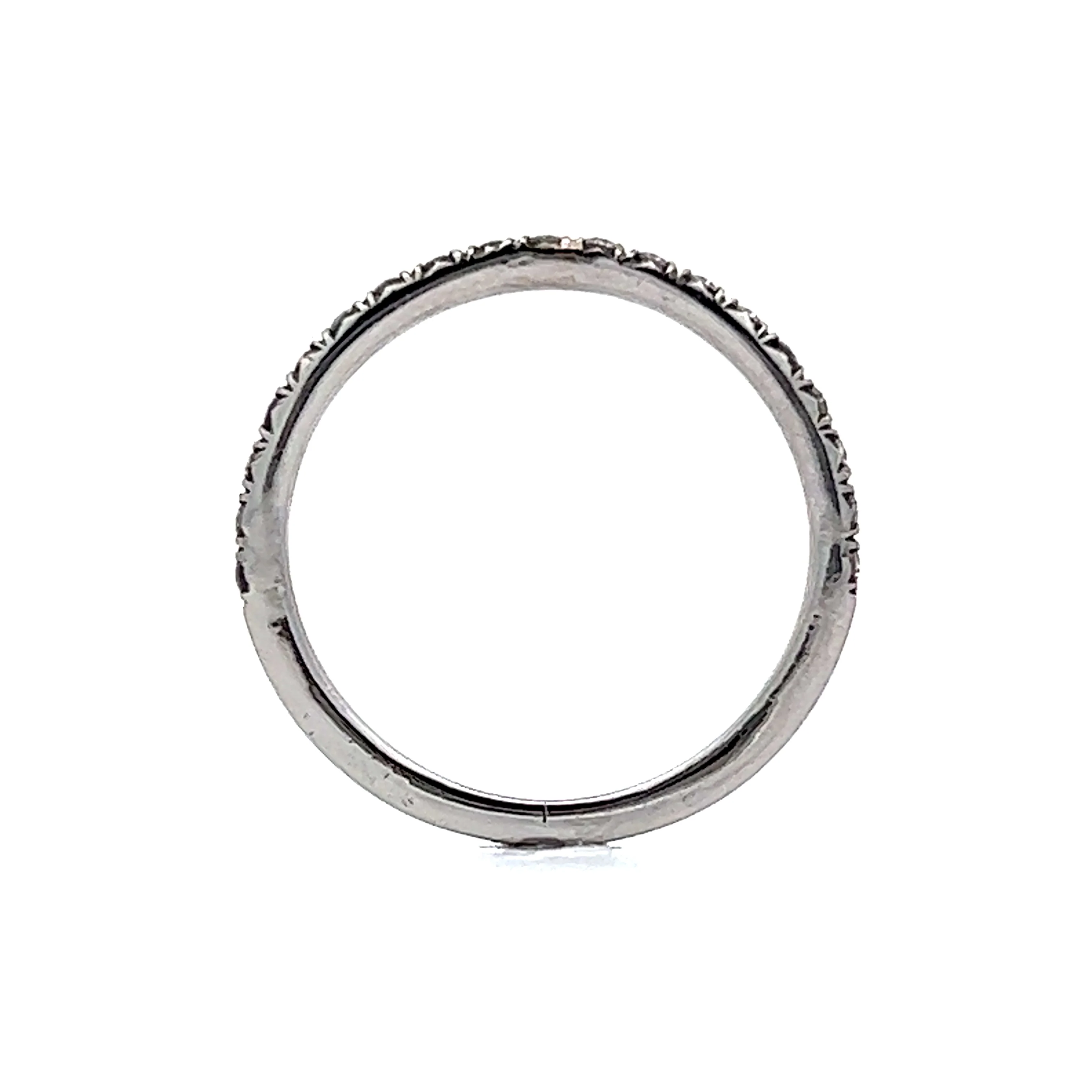 Wedding Band Modern .29 Round Brilliant Cut Diamonds in Platinum - Image 4