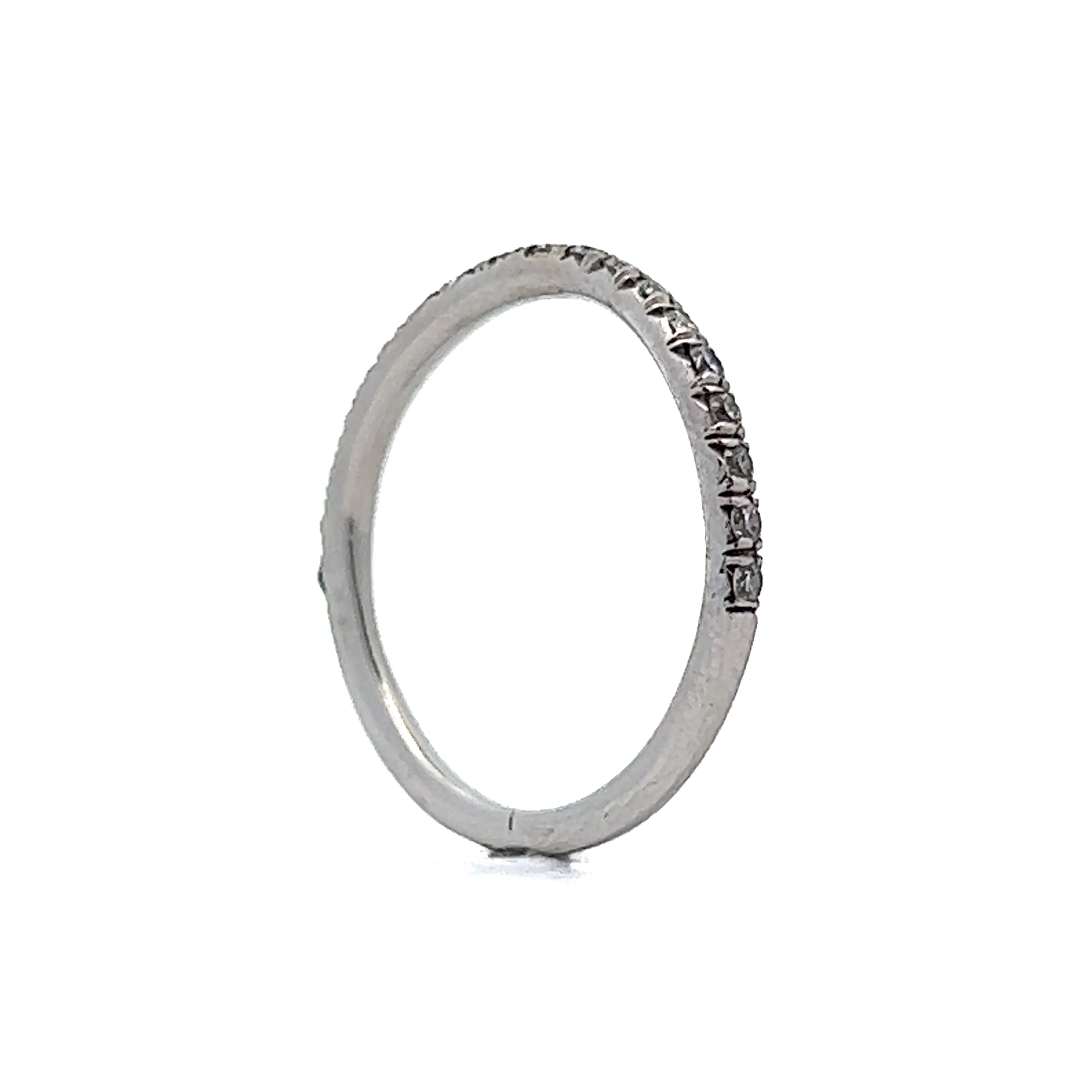 Wedding Band Modern .29 Round Brilliant Cut Diamonds in Platinum - Image 5