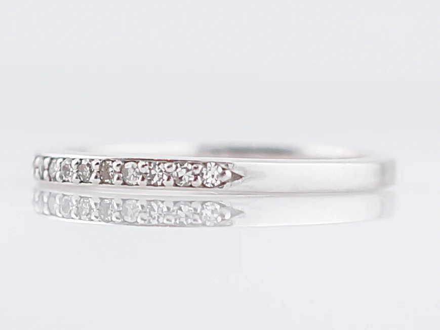 .32 Single Cut Diamond Wedding Band in 14k White Gold - Image 2