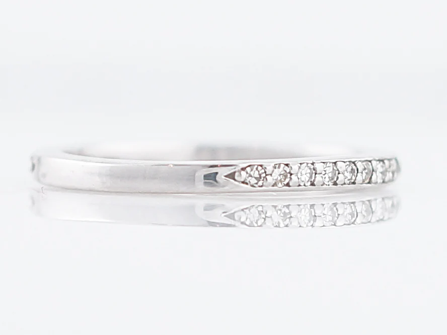 .32 Single Cut Diamond Wedding Band in 14k White Gold - Image 3