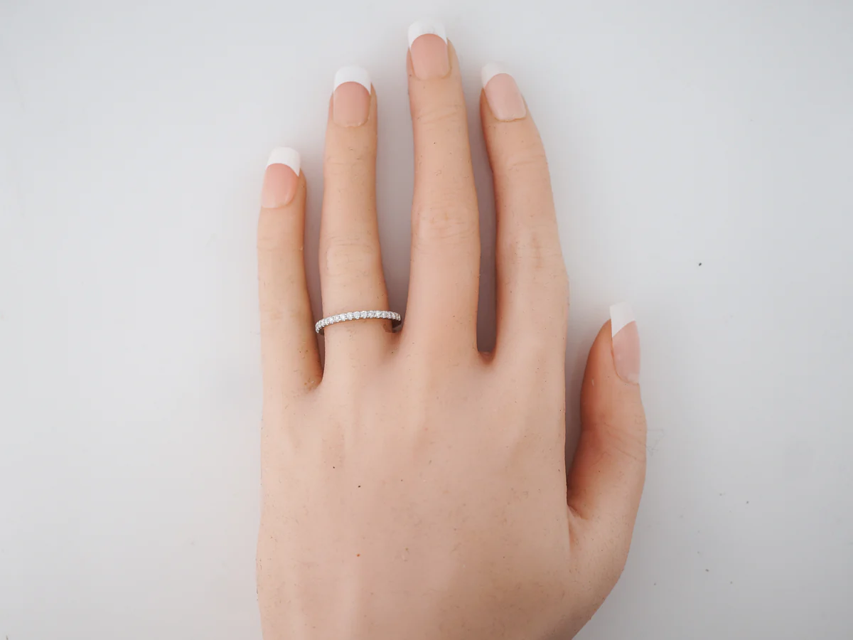 **RTV 1/9/2019**Wedding Band Modern .38 Round Brilliant Cut Diamonds in 14k White Gold - Image 3