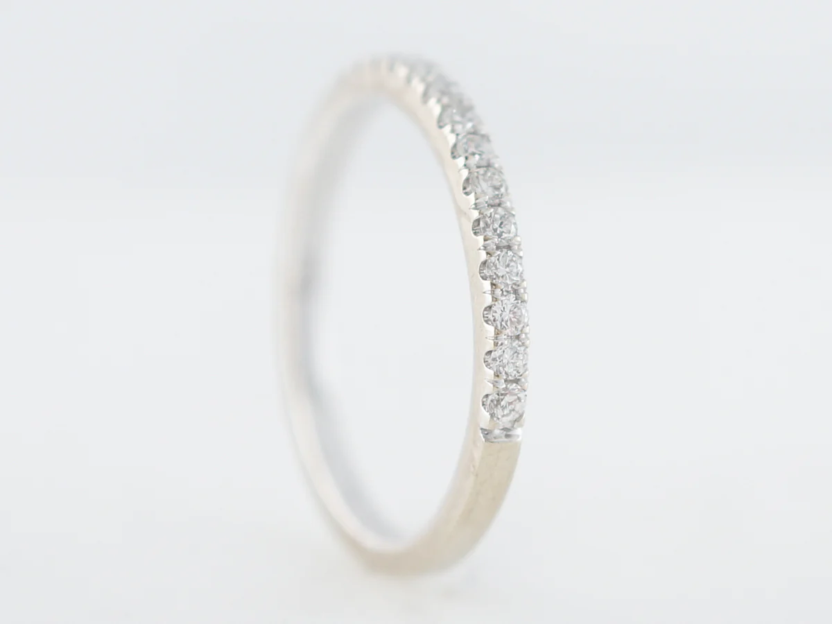 **RTV 1/9/2019**Wedding Band Modern .38 Round Brilliant Cut Diamonds in 14k White Gold - Image 4