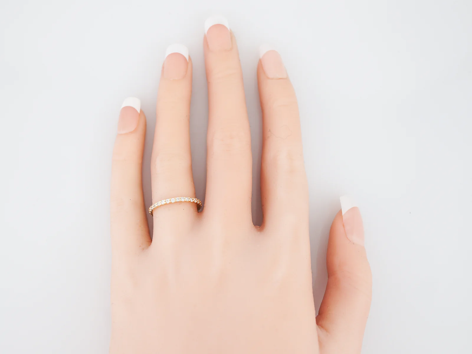 Wedding Band Modern .48 Round Brilliant Cut Diamonds in 14k Yellow Gold - Image 6