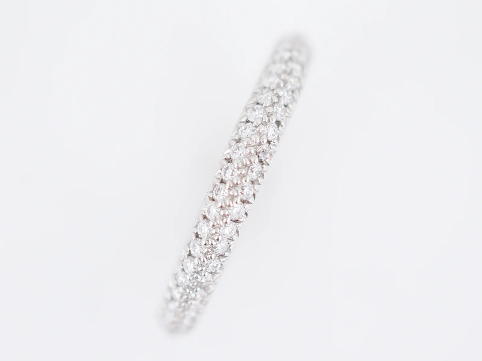 Wedding Band Modern .61 Round Brilliant Cut Diamonds in Platinum - Image 2
