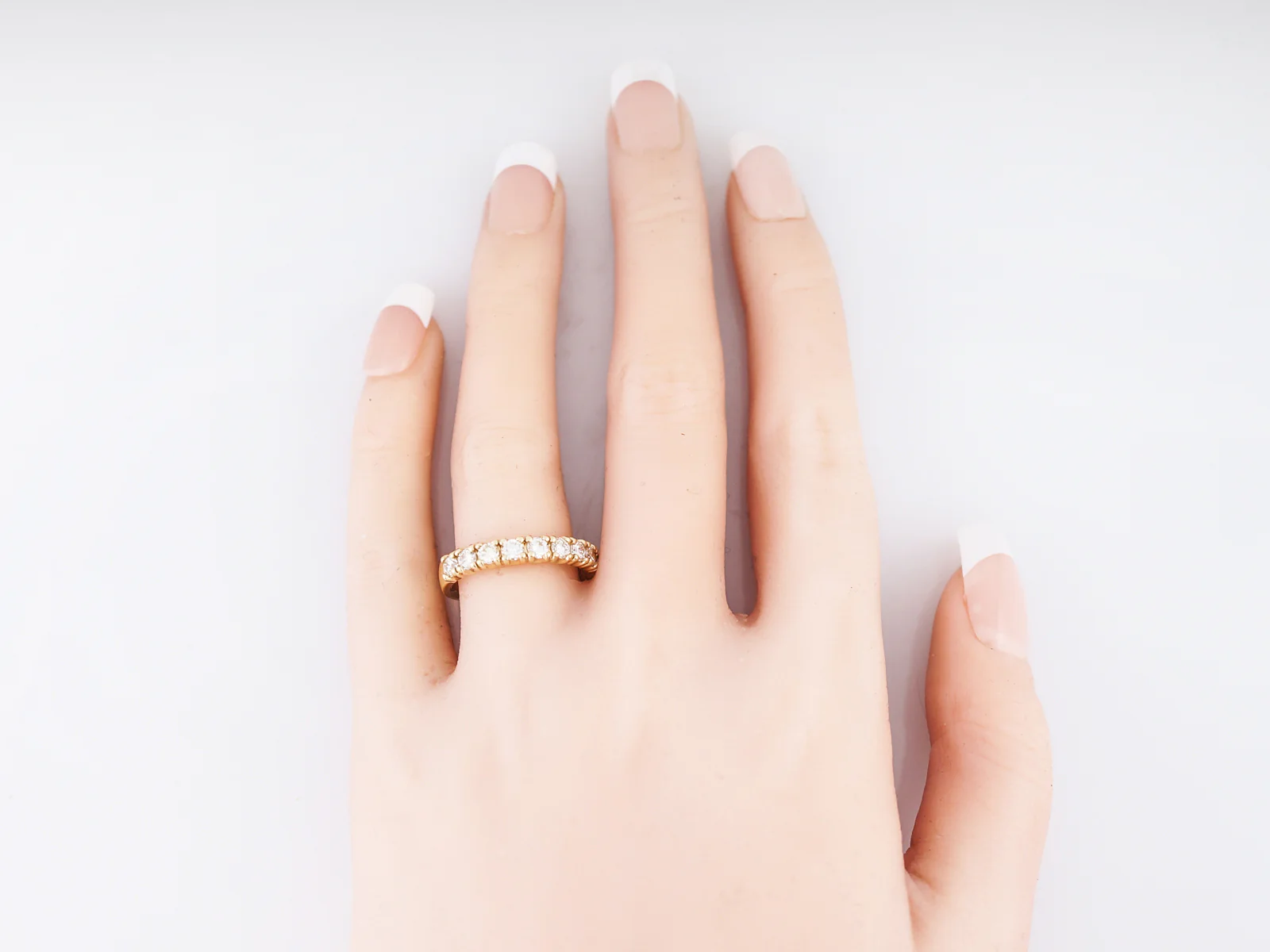 Wedding Band Modern .80 Round Brilliant Cut Diamond in 14k Yellow Gold - Image 7