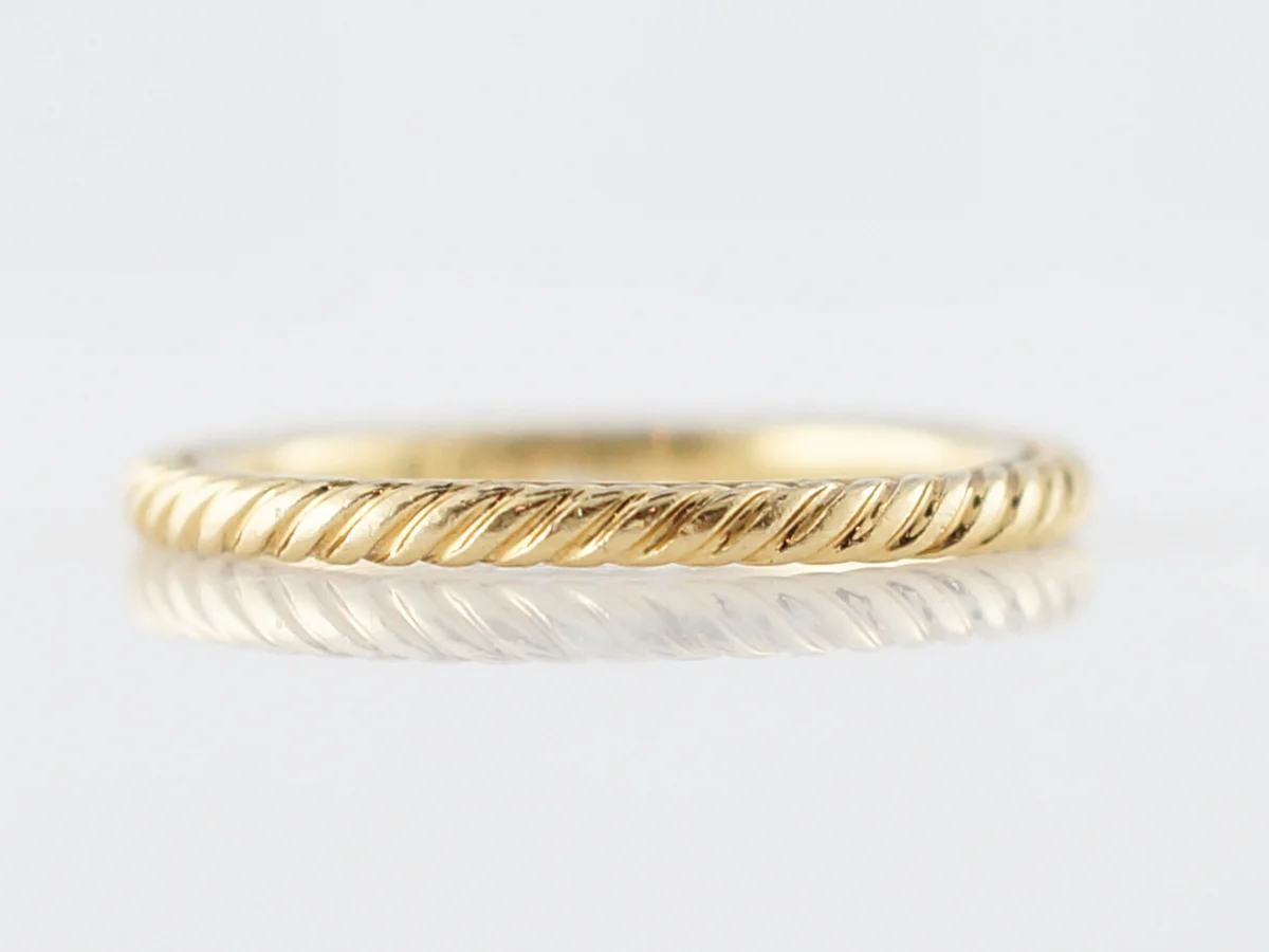 Wedding Band Modern Yurman in 18k Yellow Gold