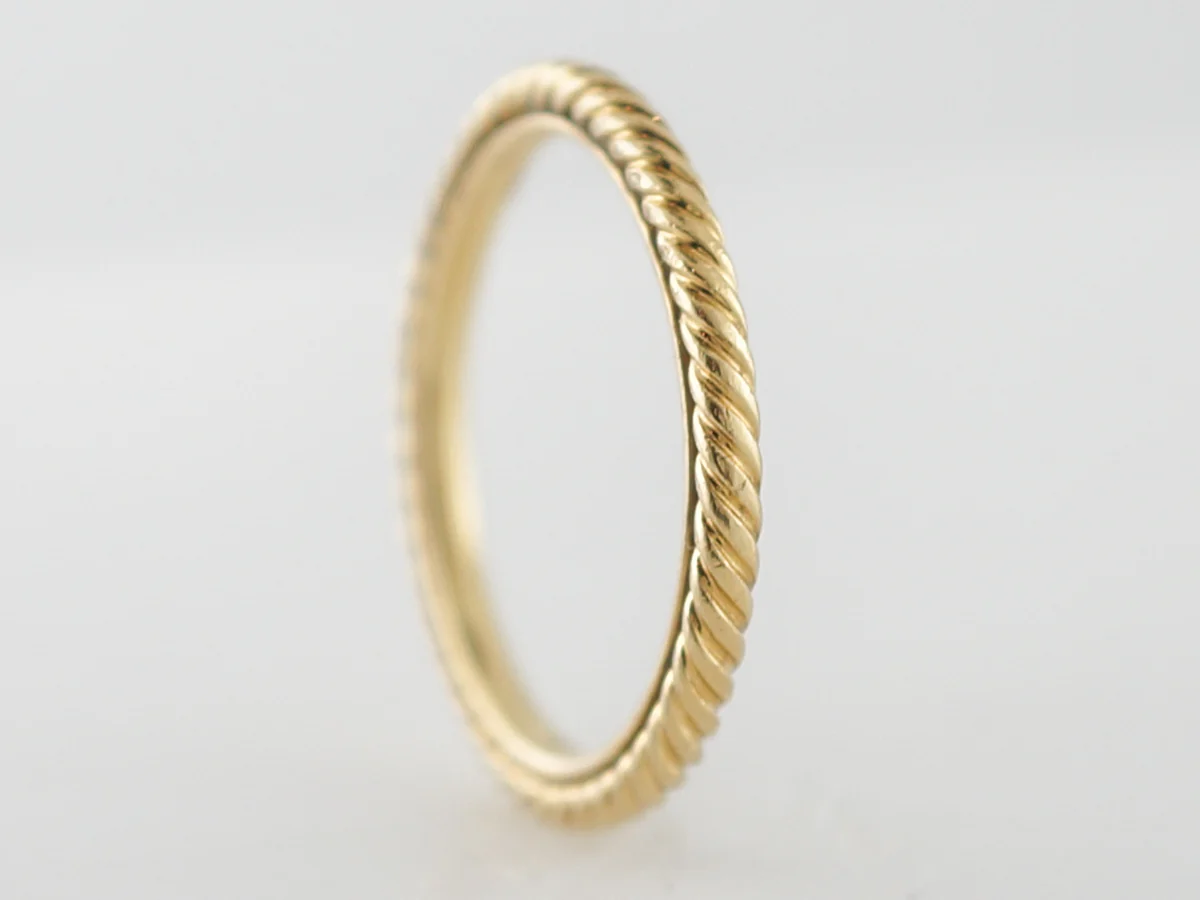 Wedding Band Modern Yurman in 18k Yellow Gold - Image 3