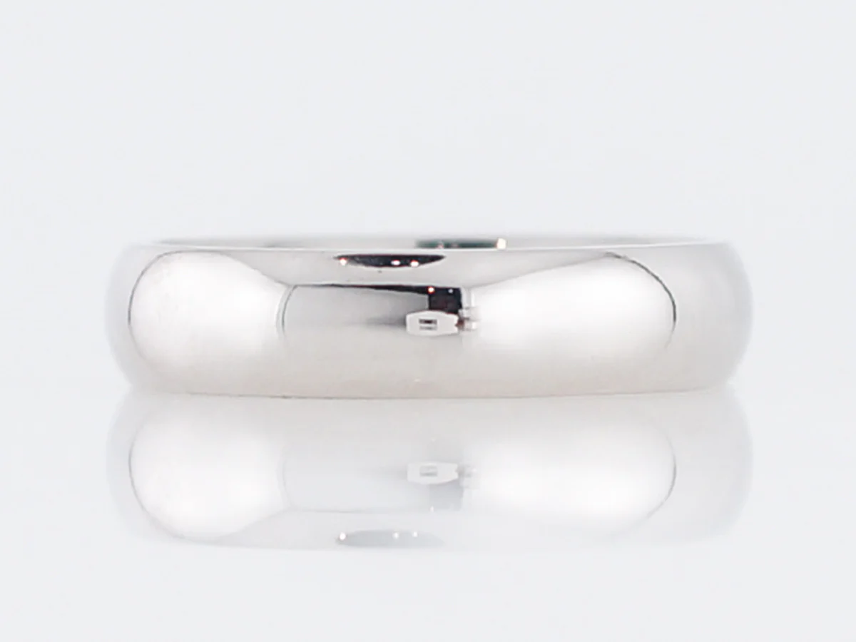 Wedding Band Modern in 14k White Gold