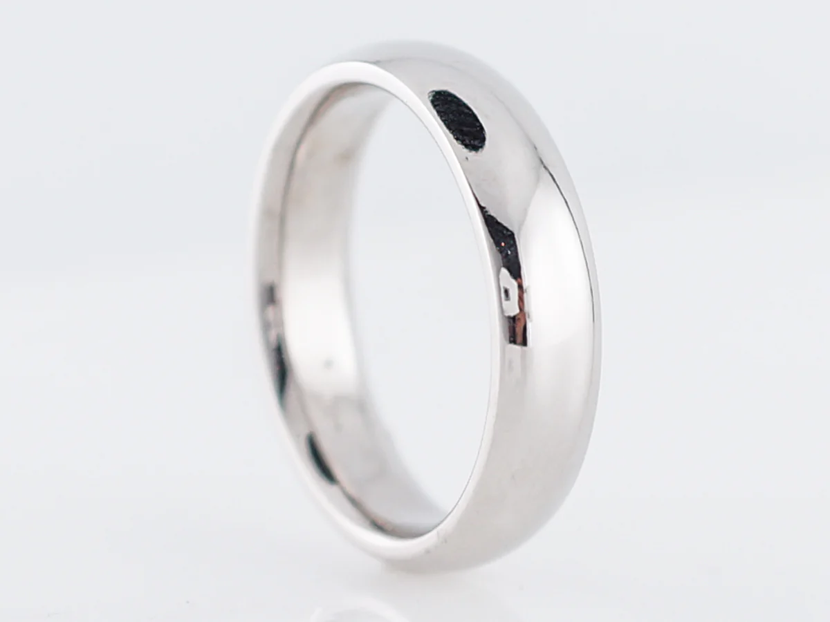 Wedding Band Modern in 14k White Gold - Image 2