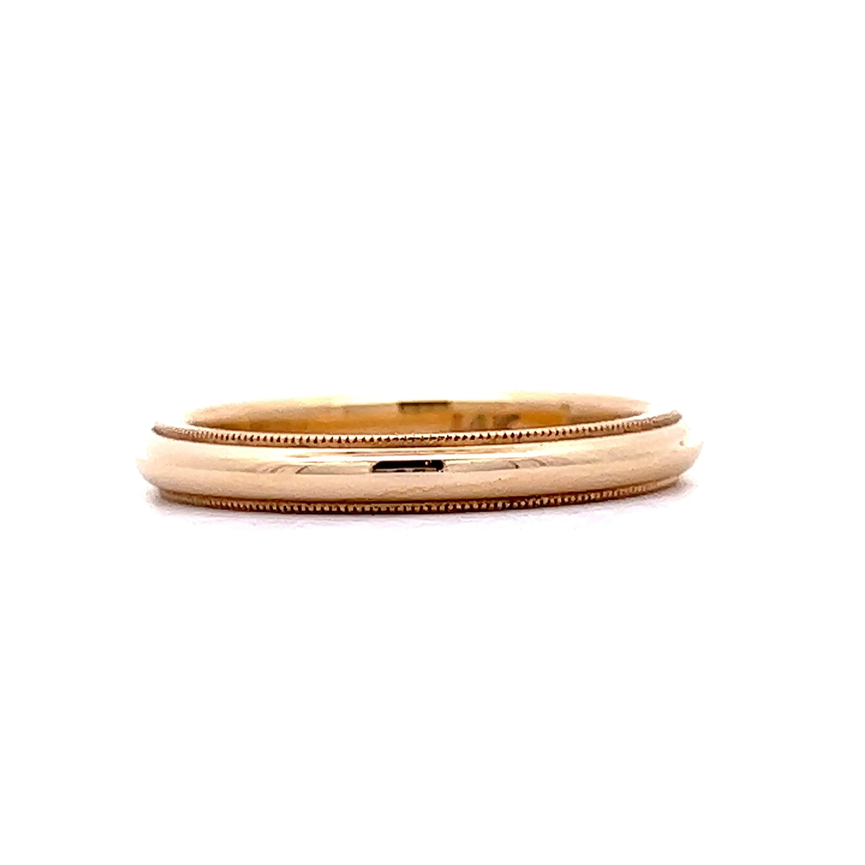 Wedding Band Modern in 14k Yellow Gold - Image 3