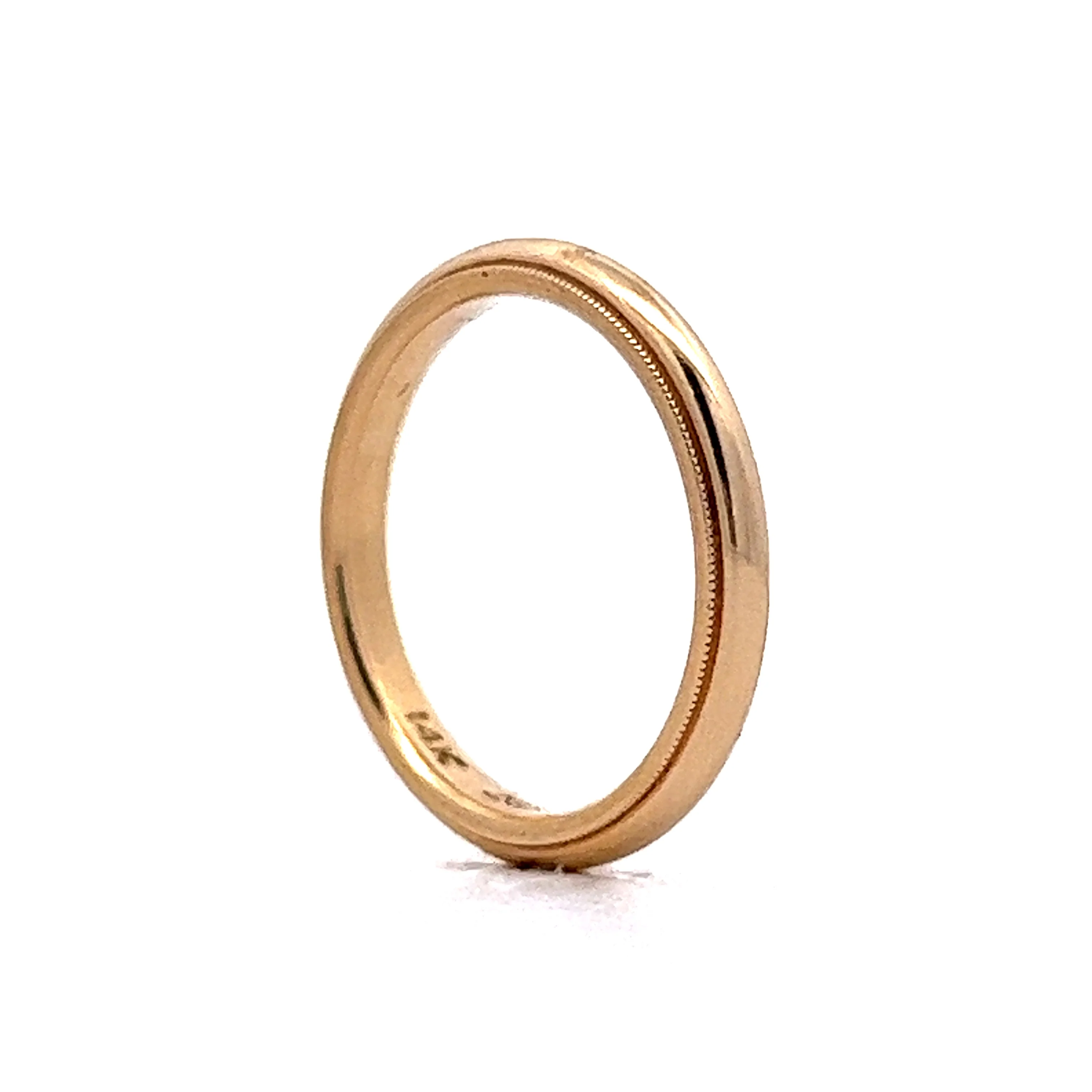 Wedding Band Modern in 14k Yellow Gold - Image 5