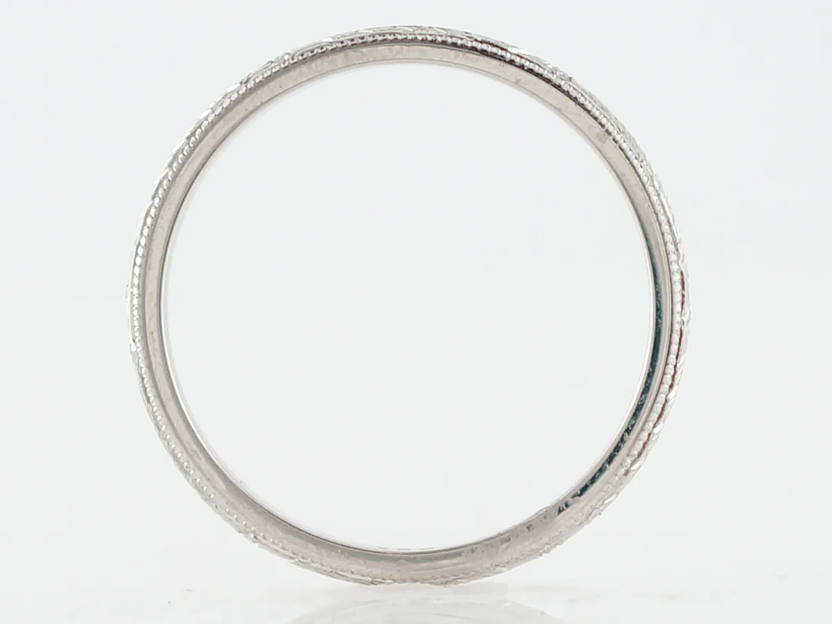 Wedding Band Modern Orange Blossom in Platinum - Image 2