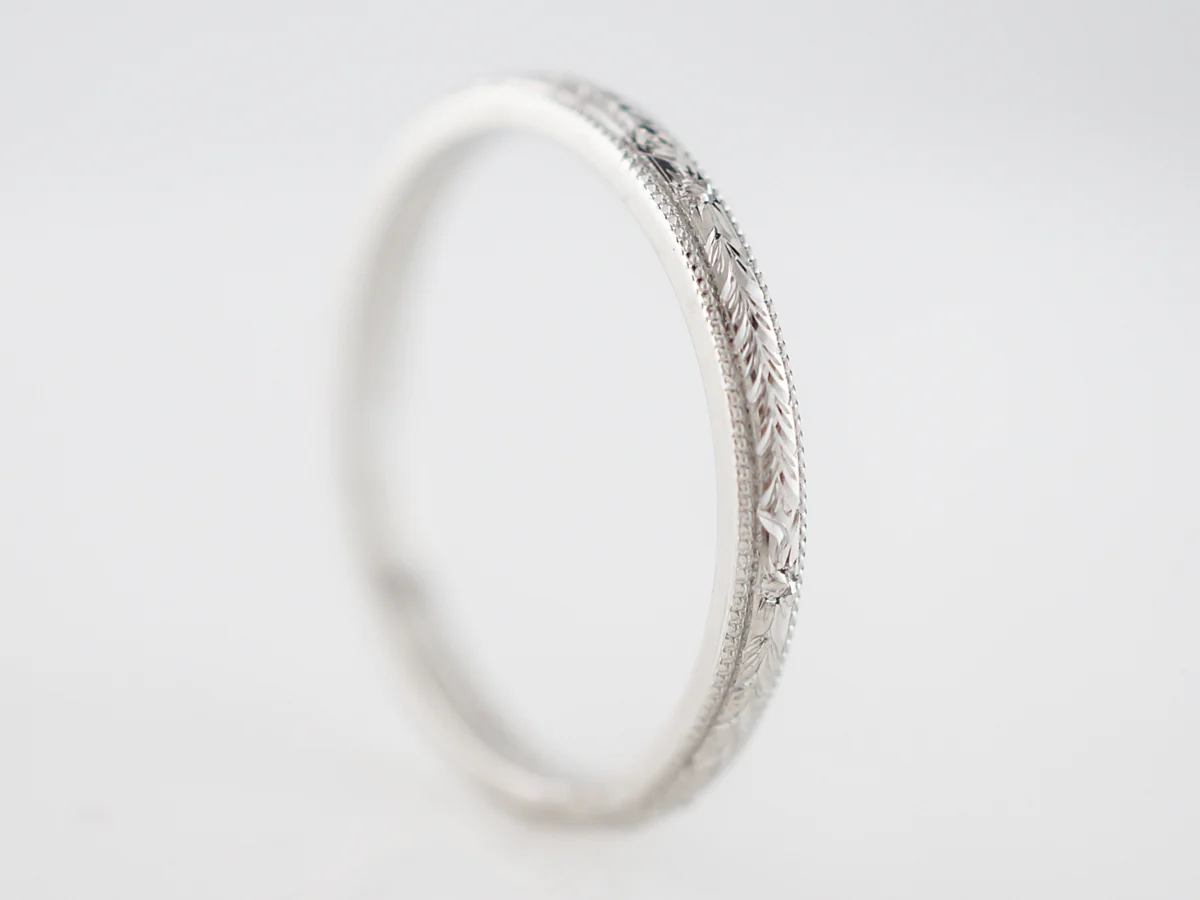 Wedding Band Modern Orange Blossom in Platinum - Image 3