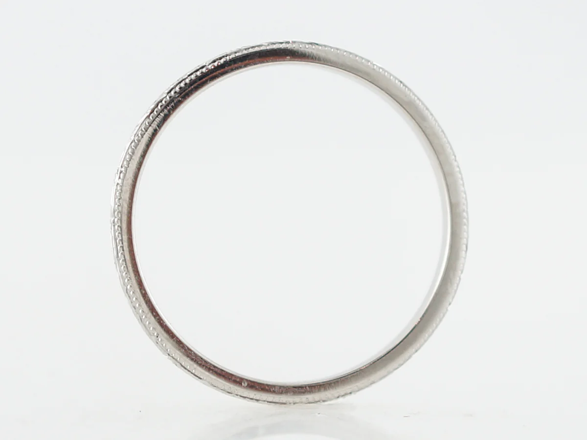 Wedding Band Modern Orange Blossom in Platinum - Image 2