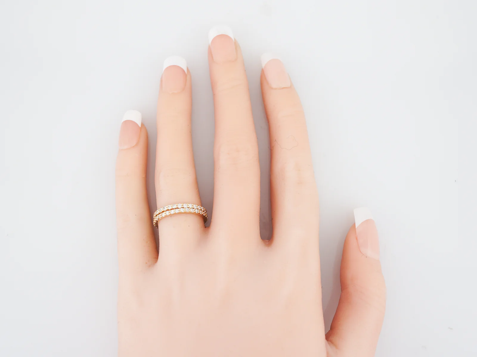 Wedding Band Modern .48 Round Brilliant Cut Diamonds in 14k Yellow Gold - Image 6