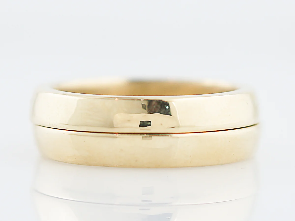 Wedding Band Modern in 18k Yellow Gold - Image 2