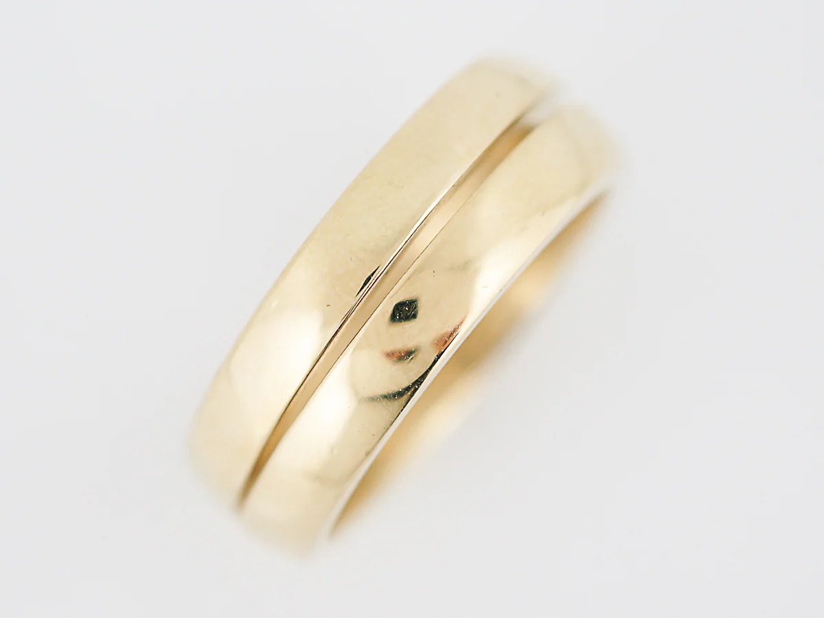 Wedding Band Modern in 18k Yellow Gold - Image 4
