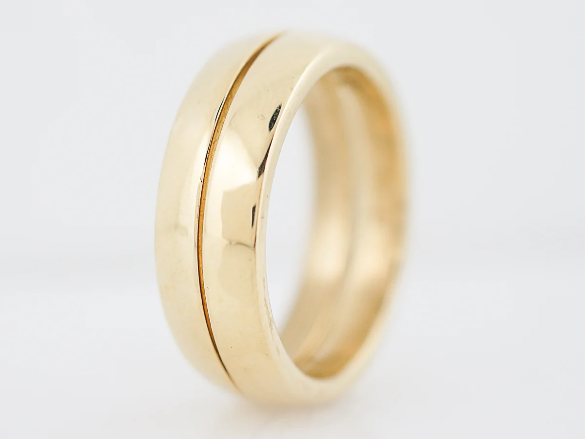 Wedding Band Modern in 18k Yellow Gold - Image 5