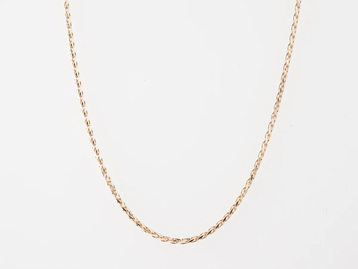 Wheat Chain Necklace in Yellow Gold