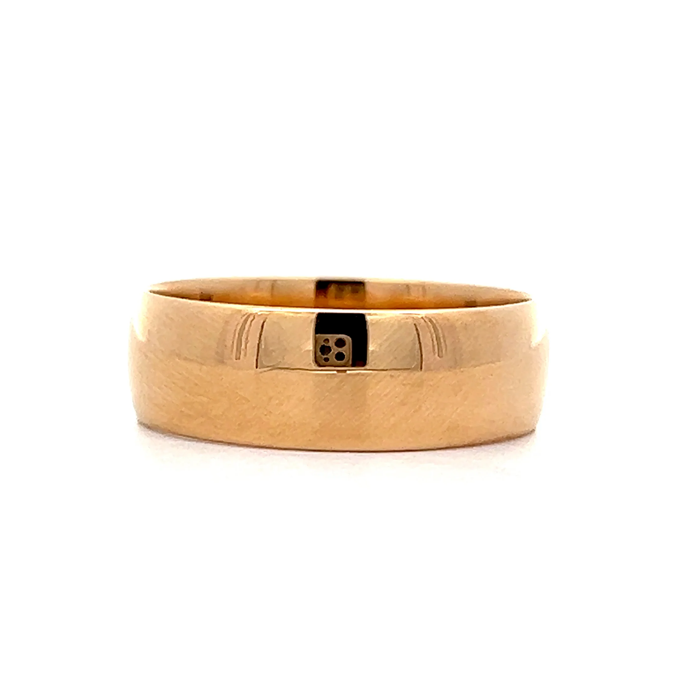 Wide Antique Victorian Wedding Band in 18k Yellow Gold