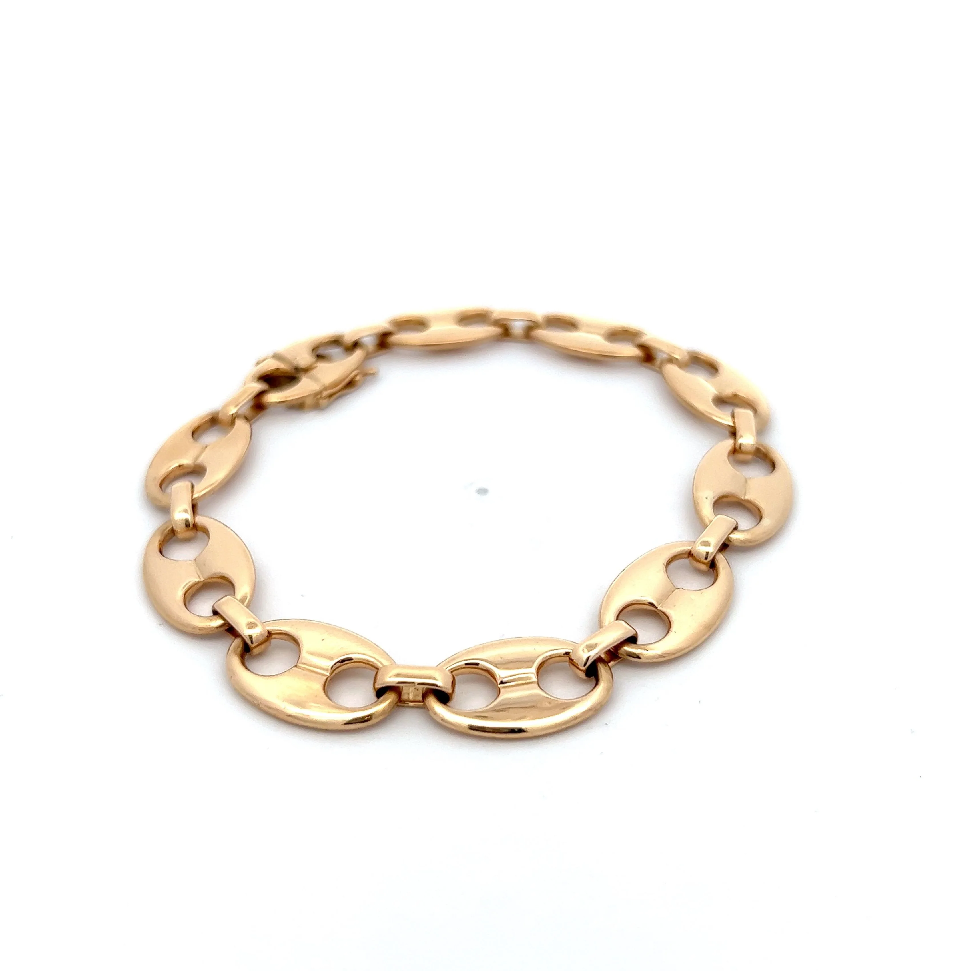 Wide Mariner Link Bracelet in 18k Yellow Gold - Image 3