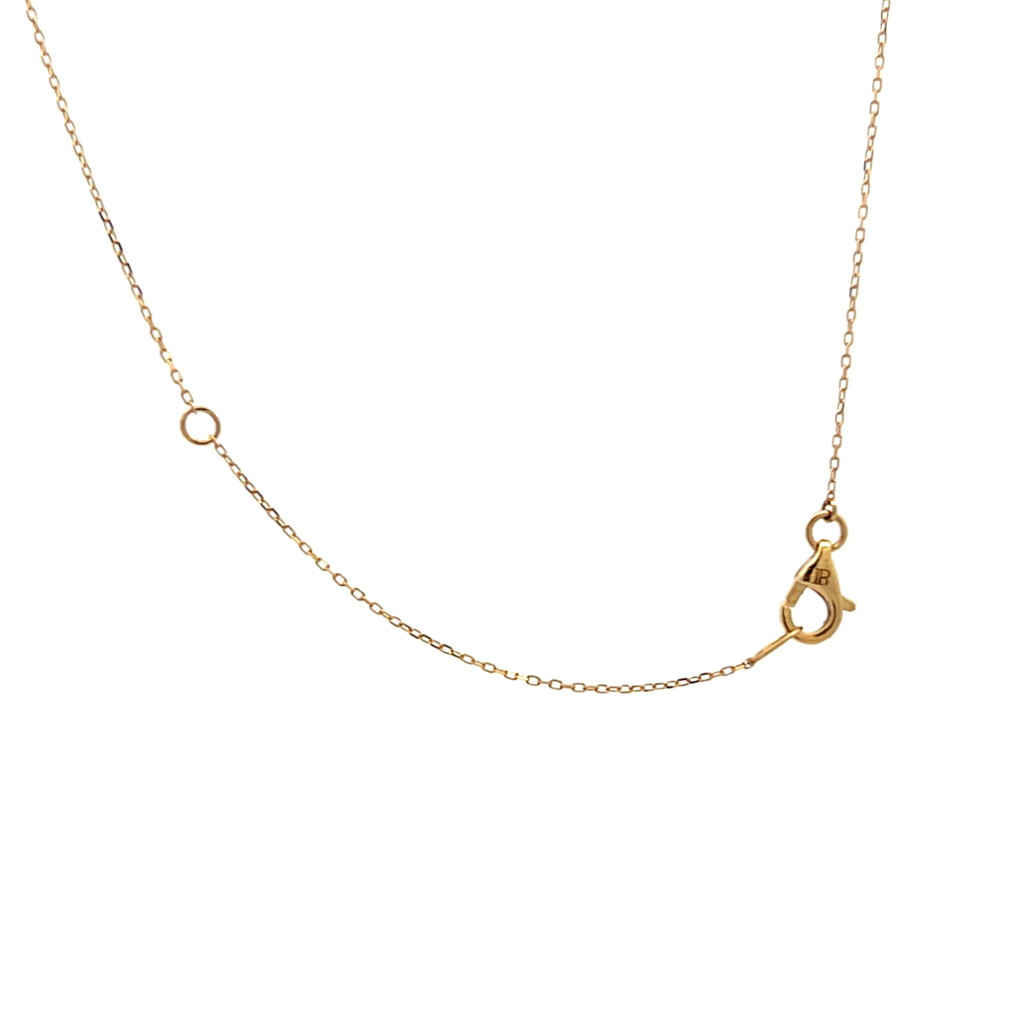 Woven Textured Bar Necklace in 14k Yellow Gold - Image 4