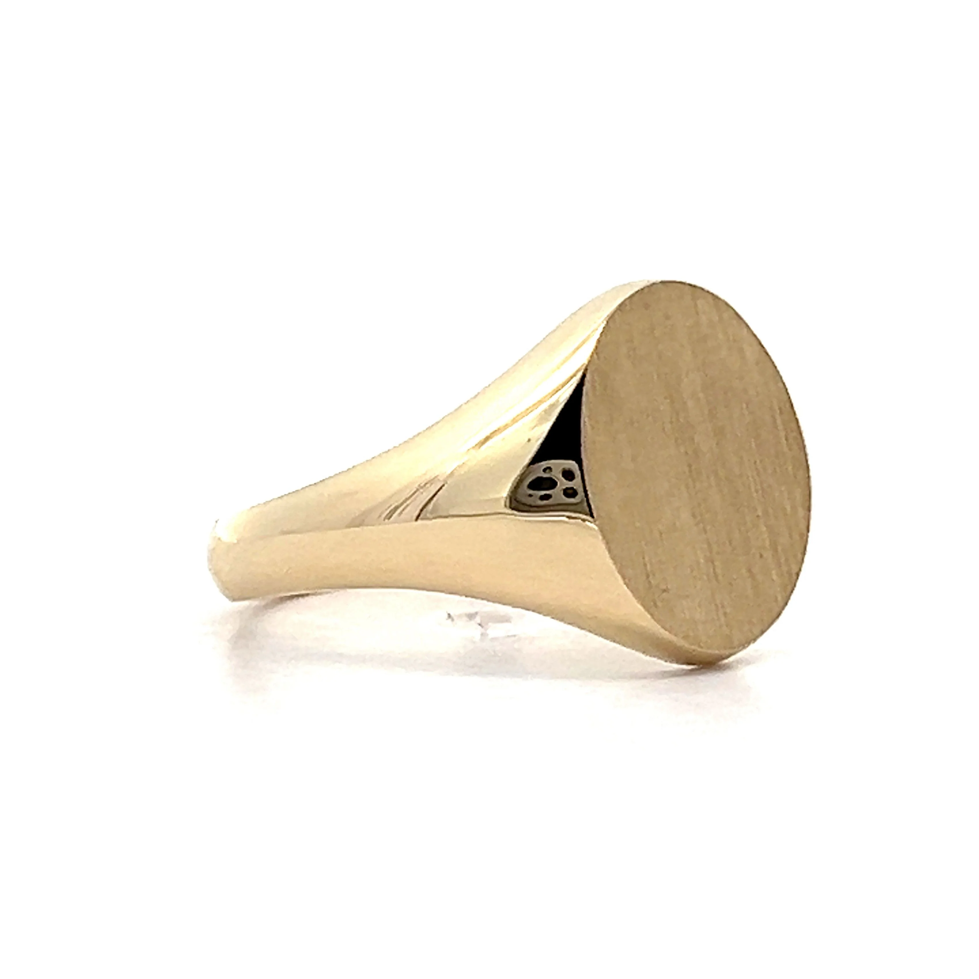 Oval Signet Ring with Brush Finish - Image 3